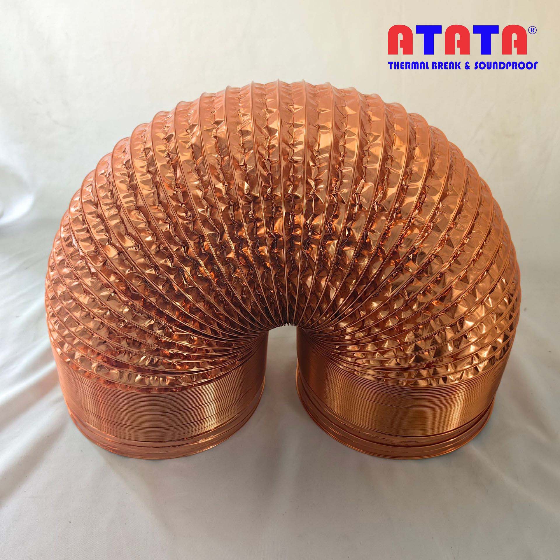 Copper coated PET membrane flexible air duct