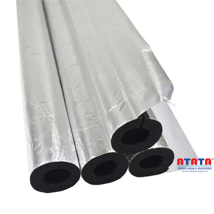 Pre-slitted aluminum layer insulation