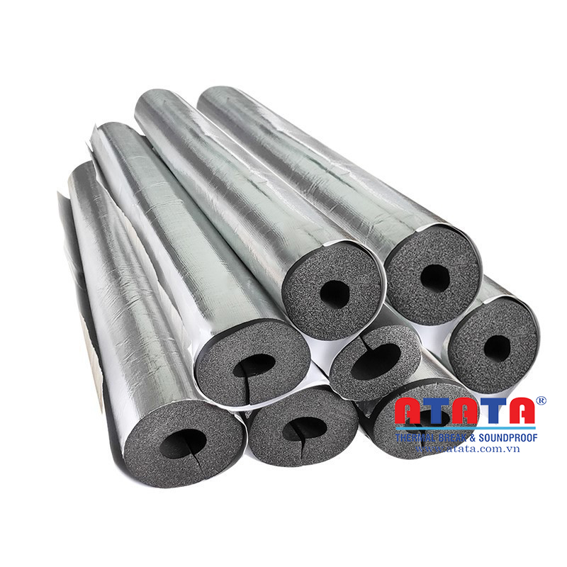 Pre-slitted aluminum layer insulation